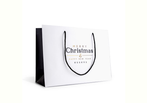 Christmas paper bag - white