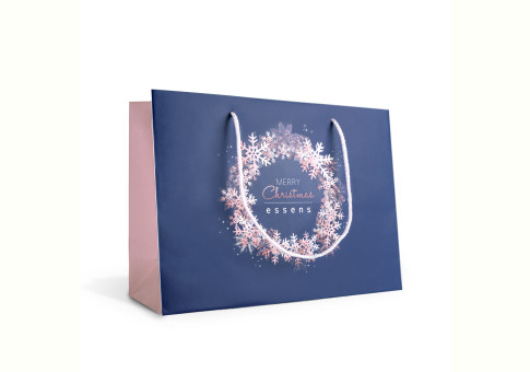 Christmas paper bag - blue