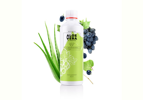 Aloe Vera 99.5% gel drink - grape - food supplement