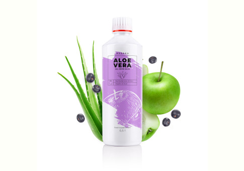 Aloe Vera 99.5% gel drink - apple + acai - food supplement