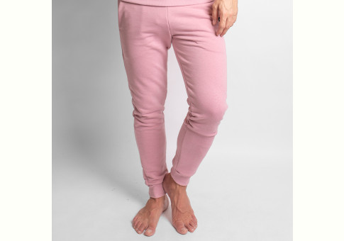 Unisex tracksuit bottoms with a tag - pink, size S