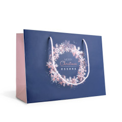 Christmas paper bag - blue