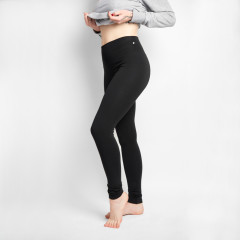 Women's leggings with a tag - black, size S